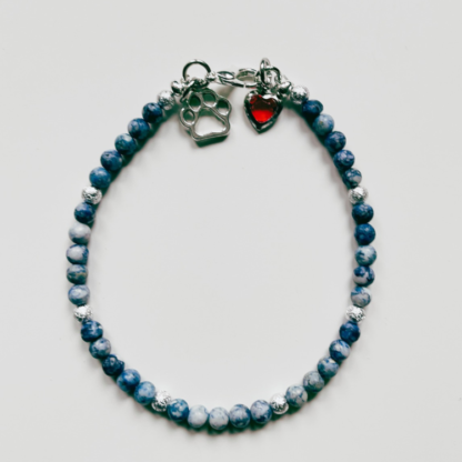 Armband tass&hjärta blå 9