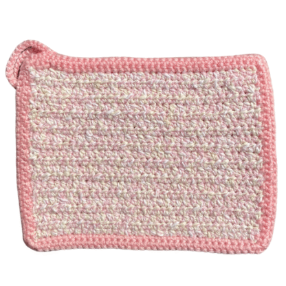 Grytlappar rosa/vit