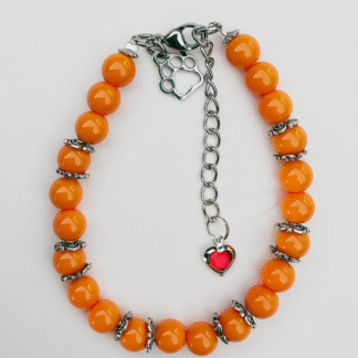 Armband tass&hjärta orange 2