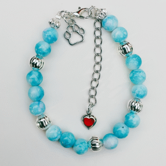 Armband tass&hjärta turkos 5