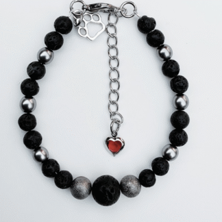 Armband tass&hjärta svart 3