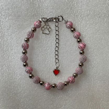 Armband tass&hjärta rosa 6