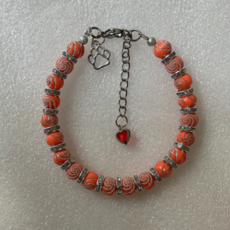 Armband tass&hjärta orange 4