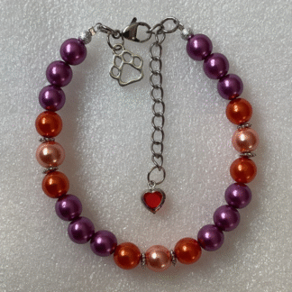 Armband tass&hjärta orange 3
