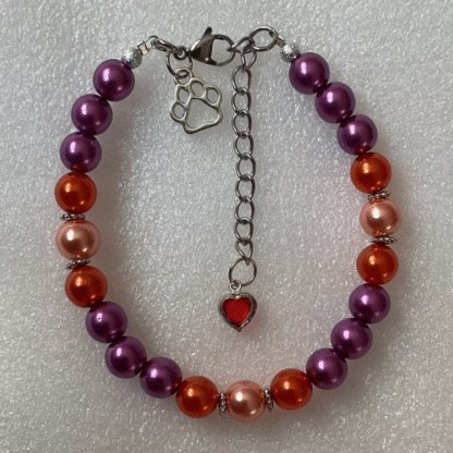 Armband tass&hjärta orange 3