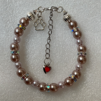Armband tass&hjärta beige 2