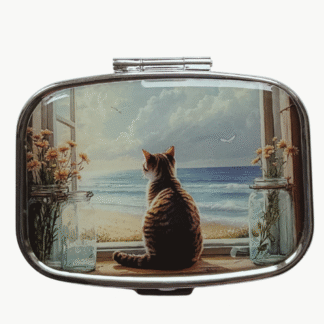 Pillerask-rektangel katt & strand